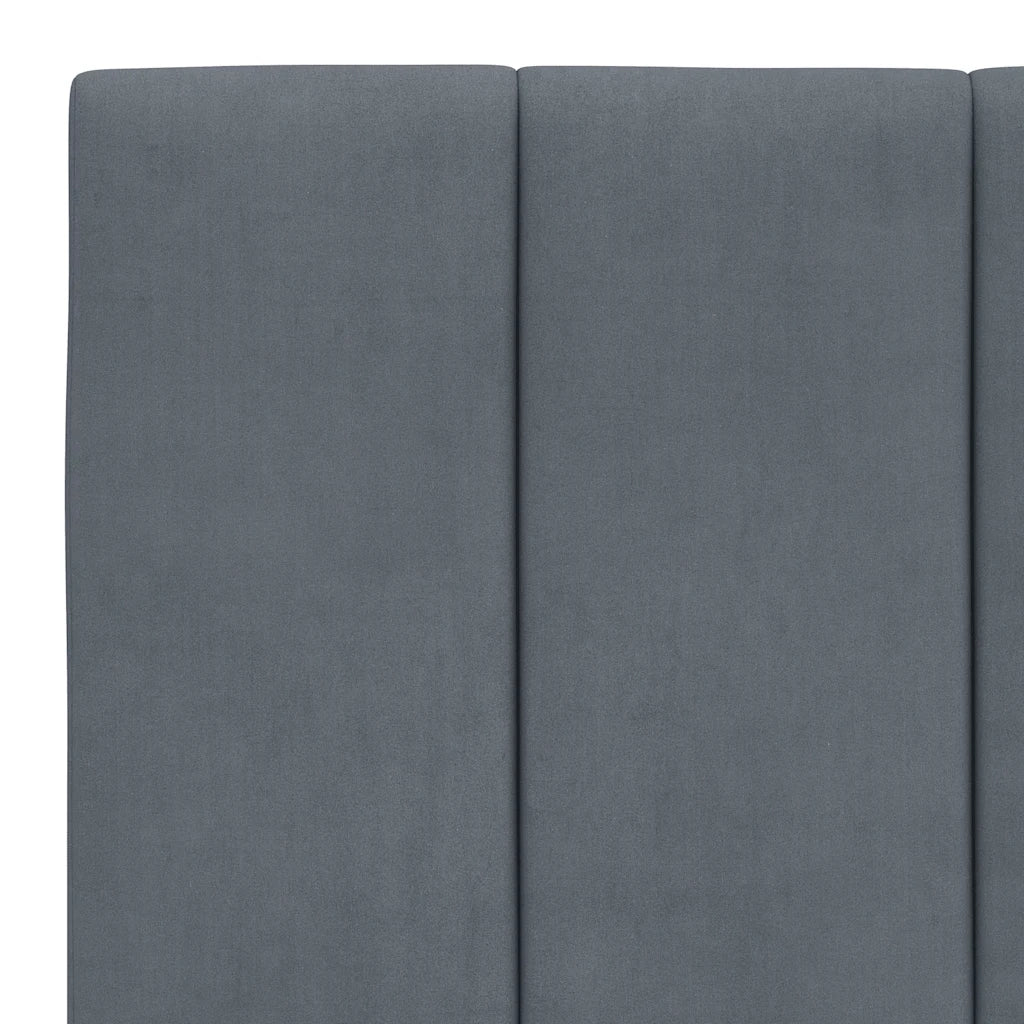 Cuscino Testiera Hanko Grigio Scuro 100 cm in Velluto CFW6939366