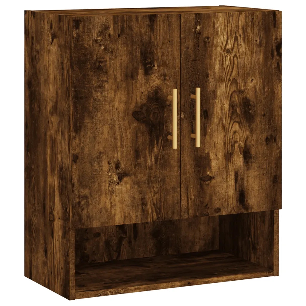 Armadietto a Muro | Mobile a Parete Rovere Fumo 60x31x70 cm in Legno Multistrato