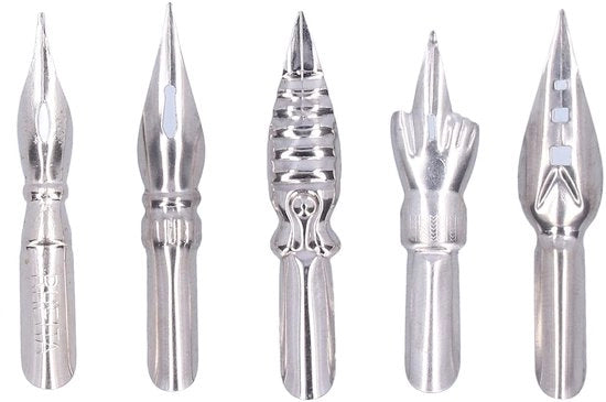 Punti per pennarelli 5 pezzi - Pennarelli in metallo - Punti di ricambio - Scatola di conservazione - Materiale duraturo - Alta qualità