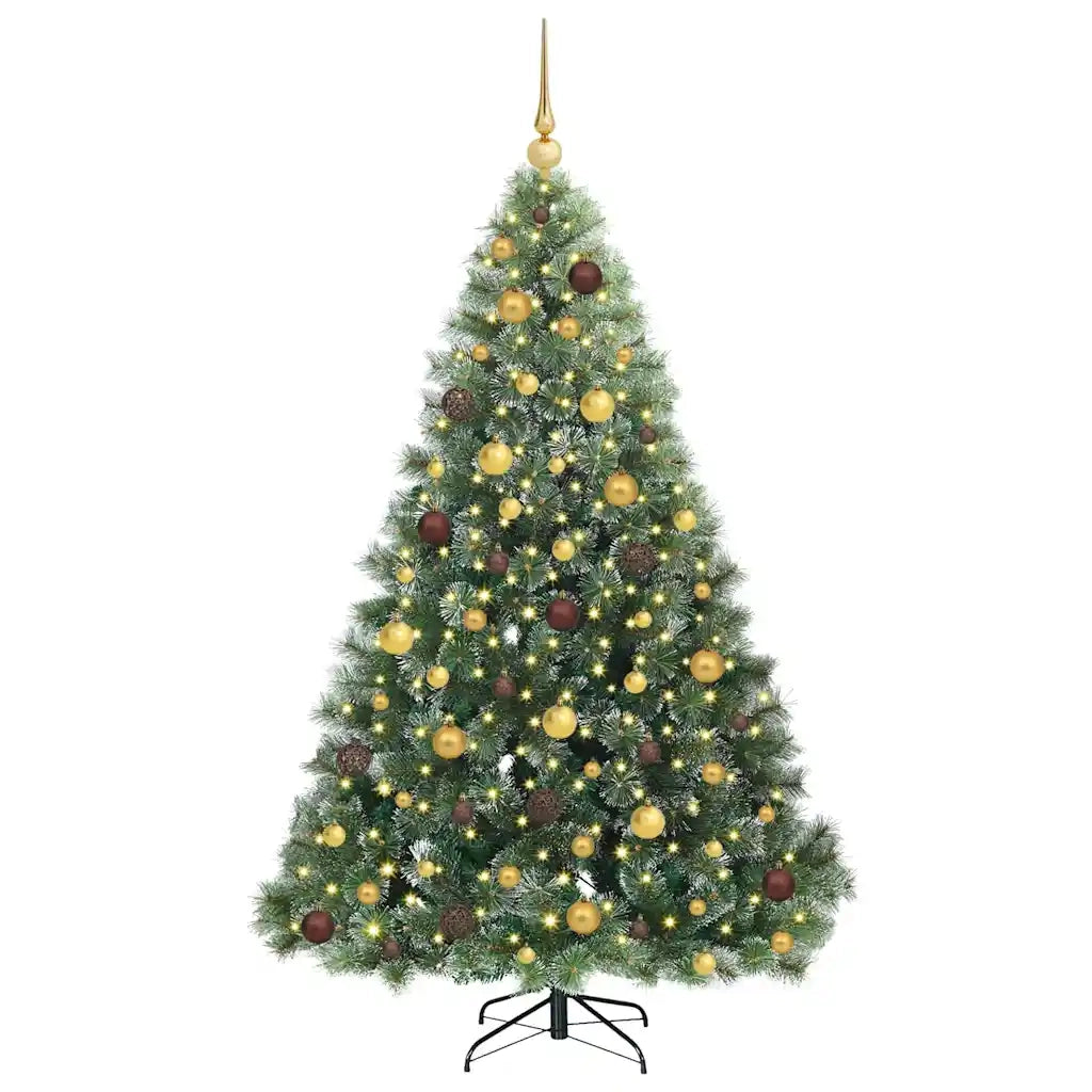 Albero di Natale artificiale con 300 LED Verde 180 cm PE e PVC 3397845