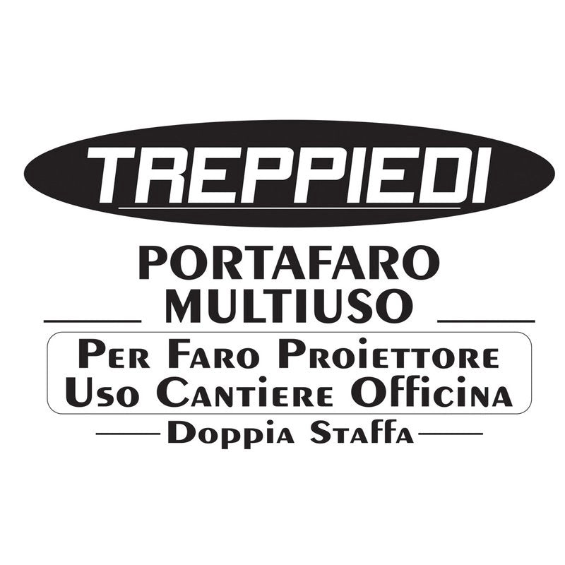 Tripiedi Treppiede Tripod Portafari Multiuso Per Faro Proiettore Uso Cantiere Officina 1 o 2 Faretti Max 180cm Altezza