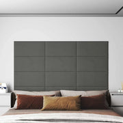 Testiera da Parete 12 pcs Grigio scuro 60 x 30 cm Velluto 4008352