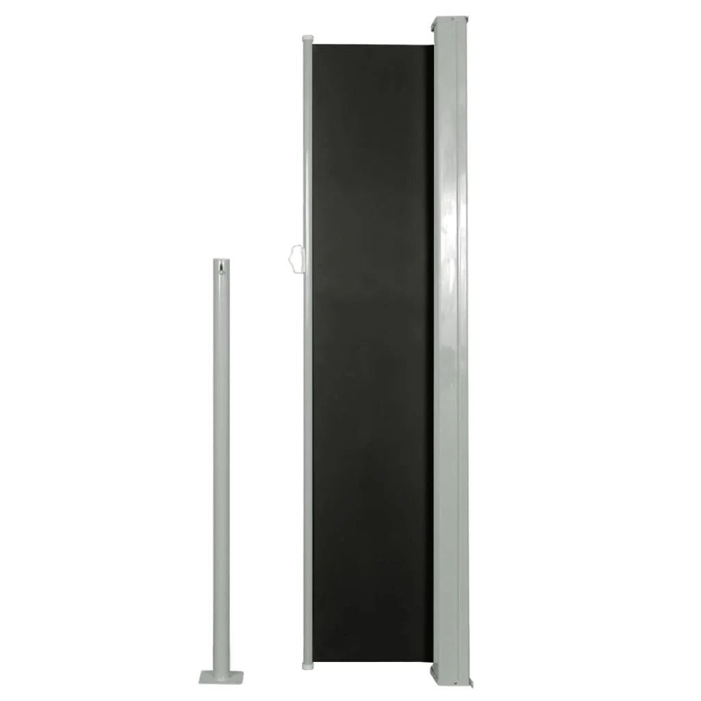 Tenda da sole laterale retrattile/schermo protettivo per patio giardino terrazza balcone 140 x 300 cm nero 02_0007091