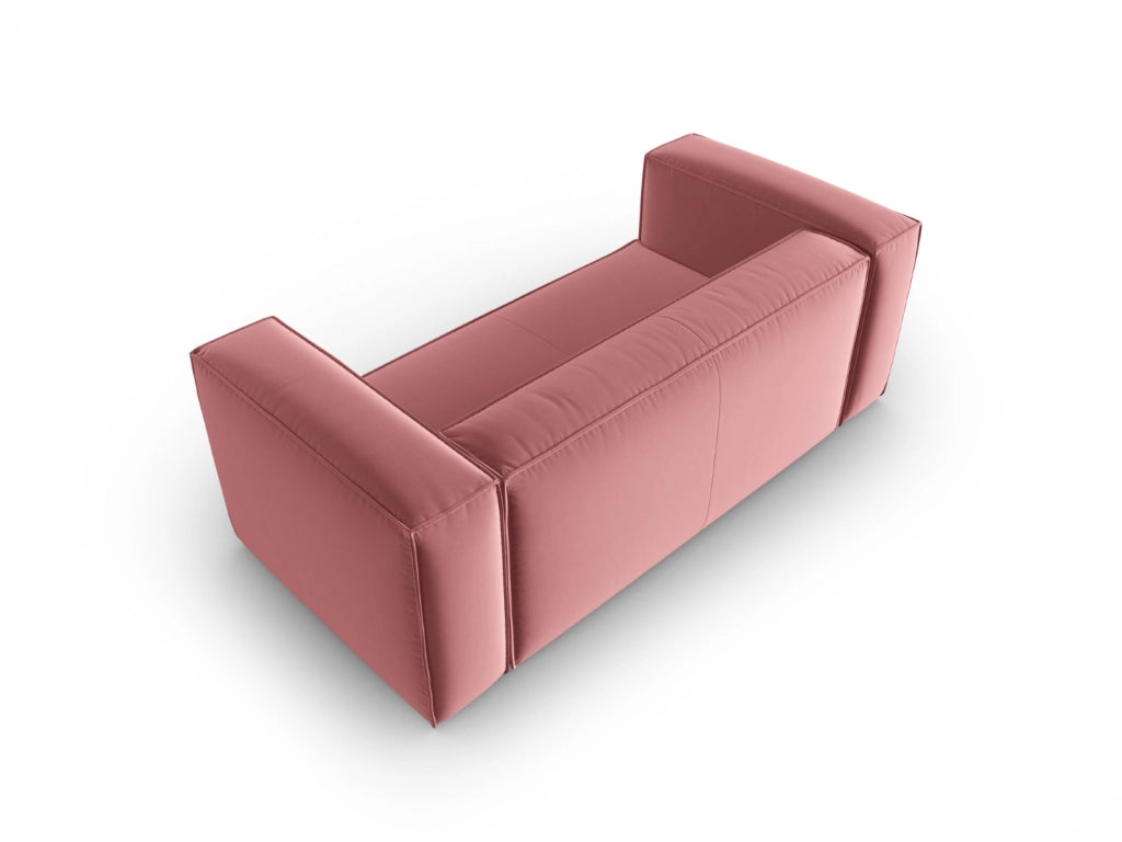 Cosmopolitan Design - Divano "Mackay" 2 posti in velluto salmone 