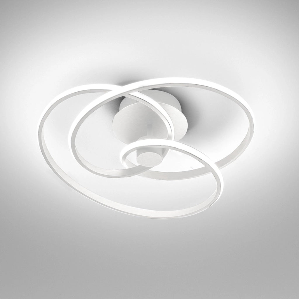 Lampada a soffitto Diva P/P Bianco - Plafoniera LED 42W 3000K 2200lm in alluminio e silicone opale, Dimmerabile taglio di fase - Gealuce