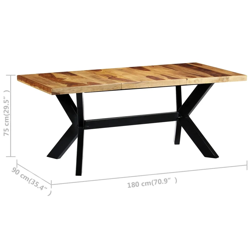 Tavolo da Pranzo 180x90x75cm in Legno Massello di Sheesham cod mxl 26291