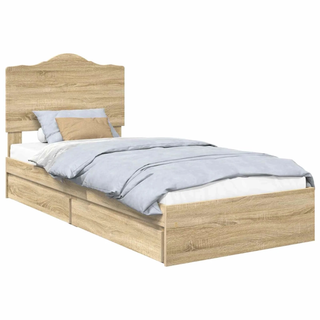 Letto con Contenitore con cassetto Rovere Sonoma 70 x 190 cm 3413557
