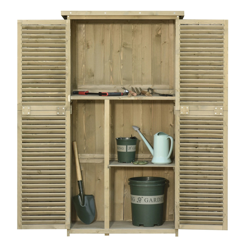 Ripostiglio da Giardino in Legno di Pino ¨C zephmum ¨C Grigio 87x47x160 cm