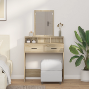 Toeletta  con cassetti in rovere Sonoma 79x41x140 cm