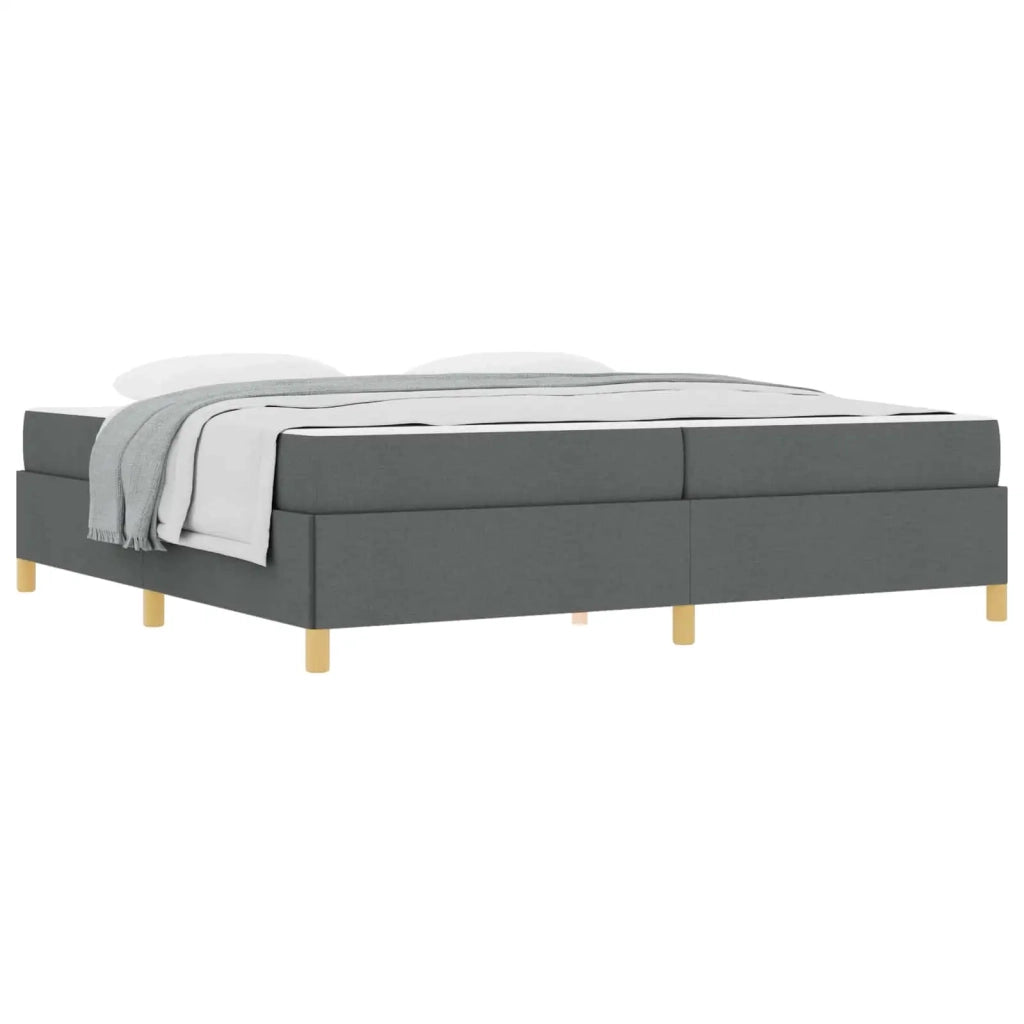 Struttura del letto Grigio scuro 200 x 200 cm Tessuto 3398963
