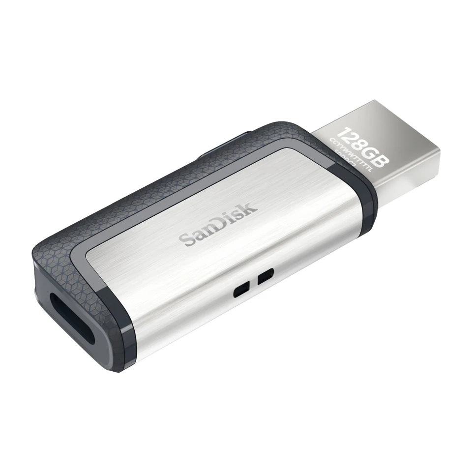 Chiavetta USB Sandisk Ultra Dual Drive USB Type-C da 128 GB USB Type-A / USB Type-C 3.2 Gen 1 (3.1 Gen 1) Nero, Argento