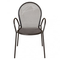 Sedia da Giardino Sheffield Impilabile 54x61x90 h cm in Acciaio Taupe