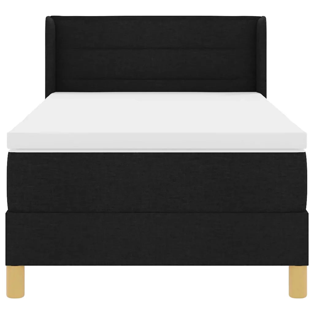 Letto a molle con materasso Nero 200 x 100 cm Tessuto 3341218