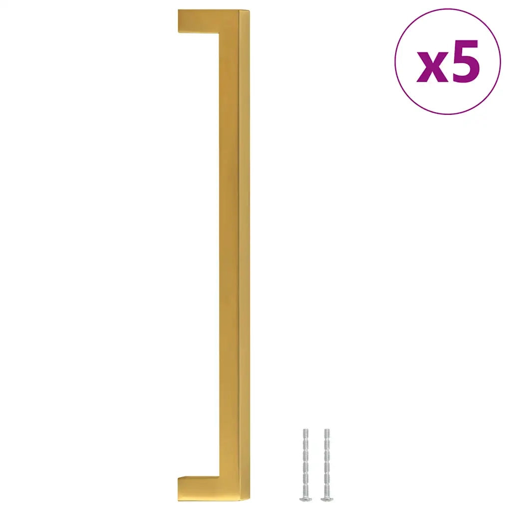 vidaXL Maniglie per Mobili 5pz Oro 224mm in Acciaio Inox