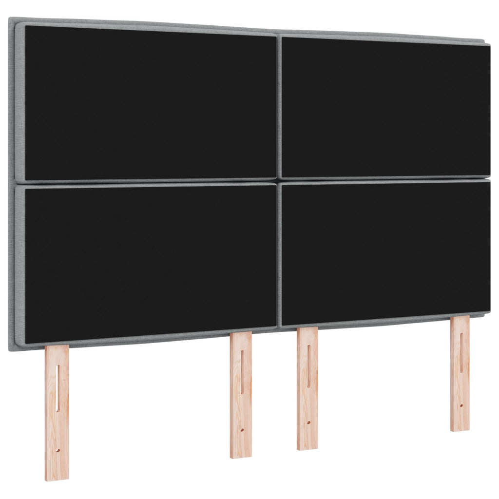 Testiera LED con design linee Grigio Chiaro 80 cm Tessuto