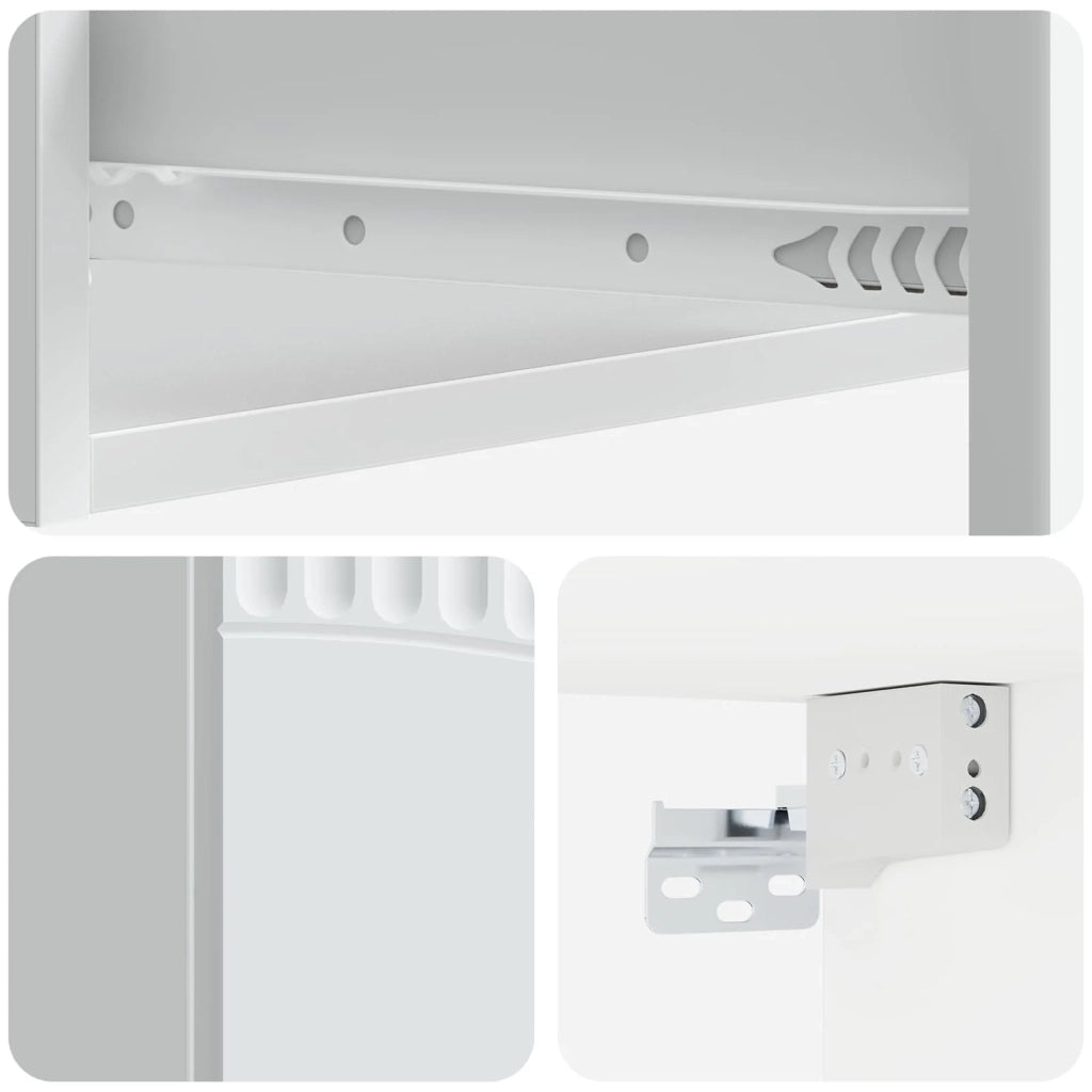 Tavolino da Parete Laterale Bianco 59 x 34,5 x 17 cm 898995