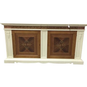 Credenzone classico legno bianco noce grano 214x55x109 - Mobili 2G