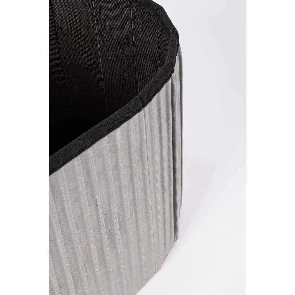 Set di 2 Pouf Contenitore Ovale in Velluto Plissettato - HARRIS