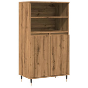 Buffet credenza cassettiera mobiletto mobile contenitore organizer cucina soggiorno salotto alto fatto a mano 60 x 36 x 110 cm legno ingegnerizzato marrone 02_0033164