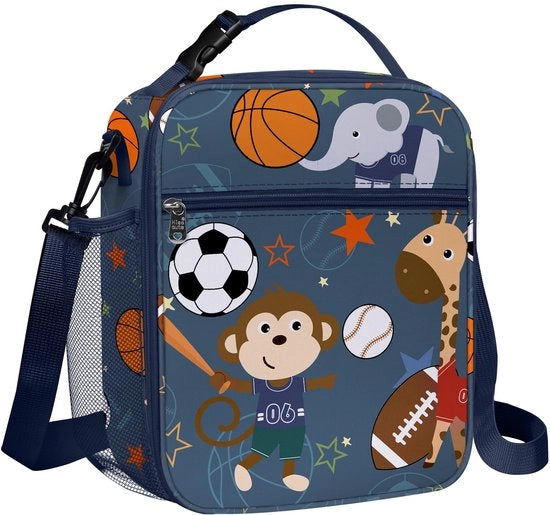 Borse Isolate per Picnic per Bambini con Contenitore per Fiaschi, Borse per Picnic per Ragazzi con Flessenholder, Borse per Picnic Idrorepellenti per Scuole e Picnic