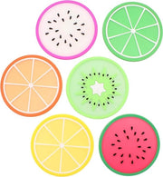 Sostituti per bevande di frutta tropicale rotonda - set da 6 pezzi - 9cm di diametro