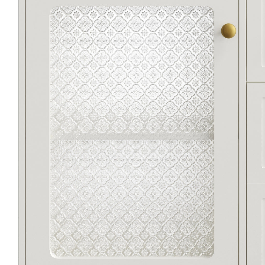 Mobile Bagno con Lavabo in Ceramica, LED, Vetro e Maniglie Dorate ¨C MINIMAL ¨C Bianco