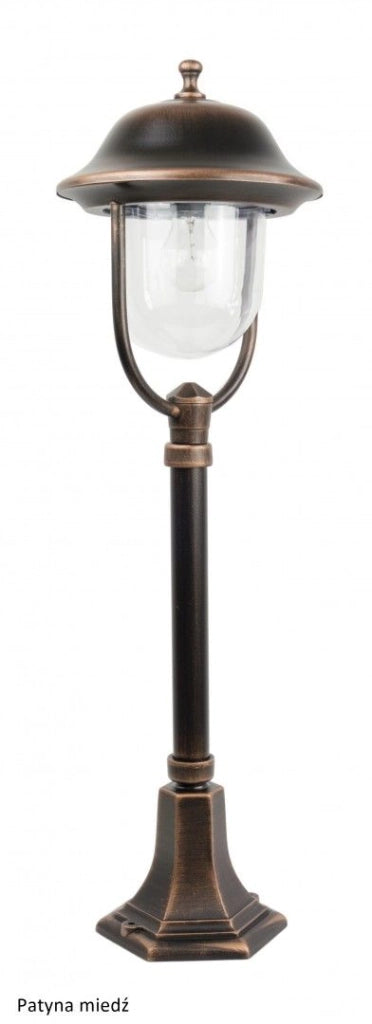 Paletto giardino retrò 87cm E27 nero IP43 SU-MA Prince