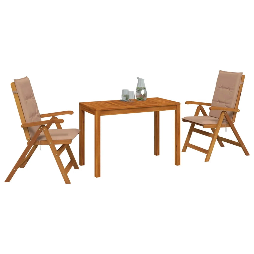 Set da pranzo da giardino 3 pezzi 3 pz Naturale 3434605