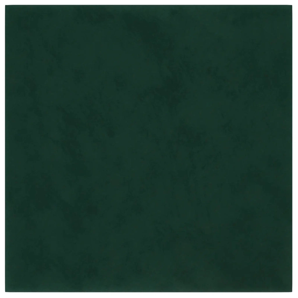 Testiera da Parete 12 pcs Verde Scuro 30 x 30 cm Velluto 4008329