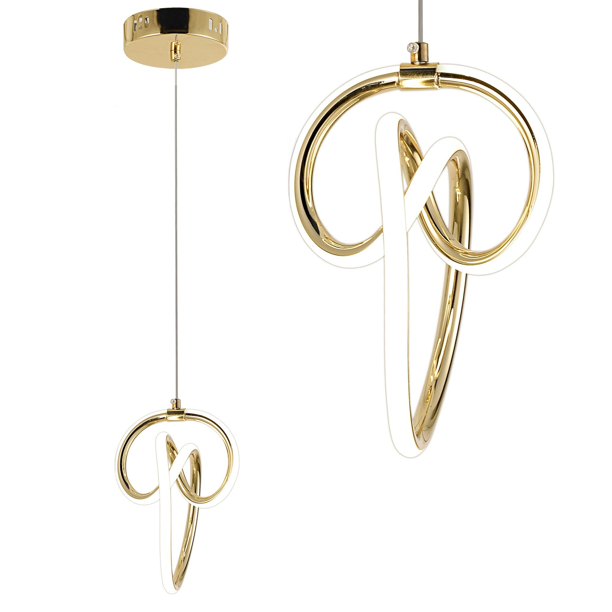 Lampada A Sospensione Led Lhj092-1cp Gold