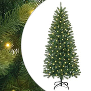 Albero di Natale | Decorazioni natalizie artificiale con 150 LED Verde 150 cm PE e PVC