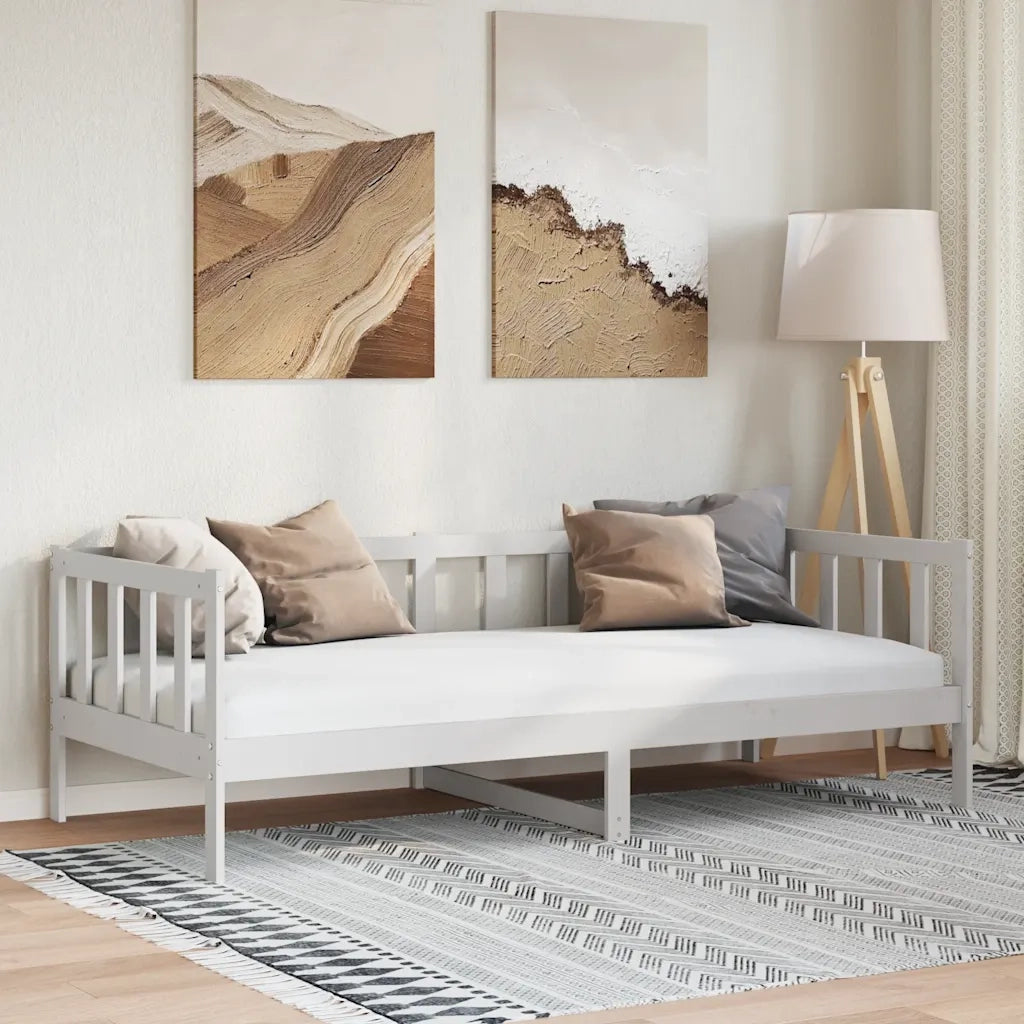 Dormeuse Bianca in Legno Massello di Pino 90x200 cm 806941