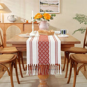 Tavolo da pranzo in stile rustico con tovaglia di cotone e lino a quadri - 35x305cm, tessuto ruvido - tavolo da pranzo con tovaglia in stile rurale - adatto per decorazione di tavola per feste, matrimoni, compleanni, ristoranti, cucine