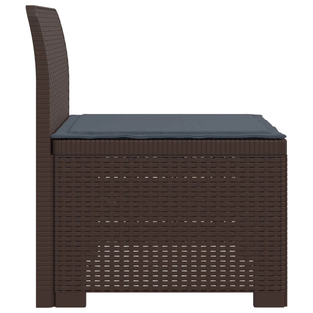Divano da esterno-Divano da Giardino a 1 Posto con Cuscino Aspetto Rattan PP 679666