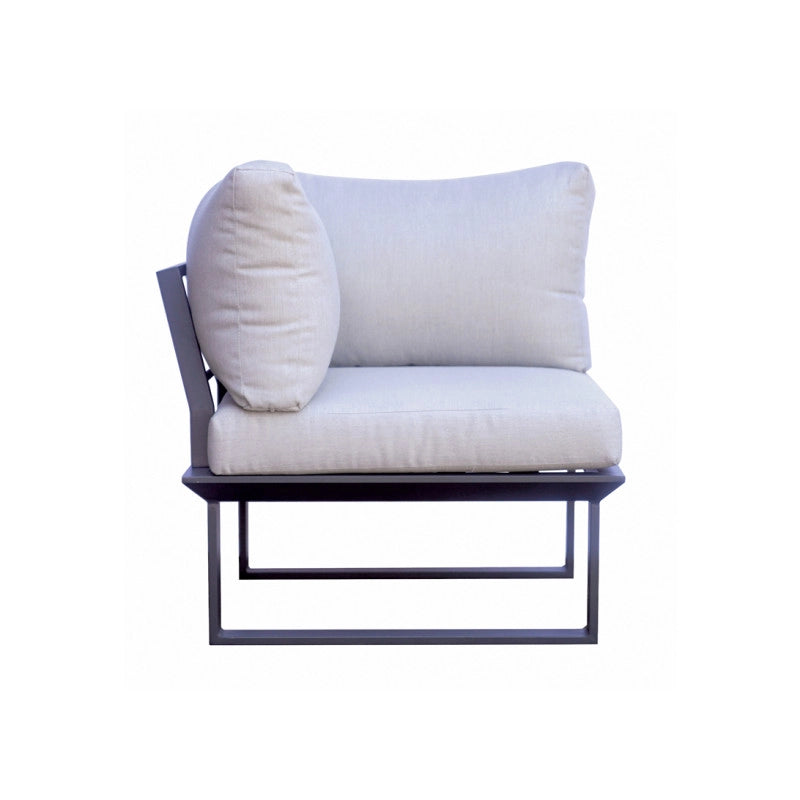 Set angolare MOIA Saint Tropez in alluminio e resin wood