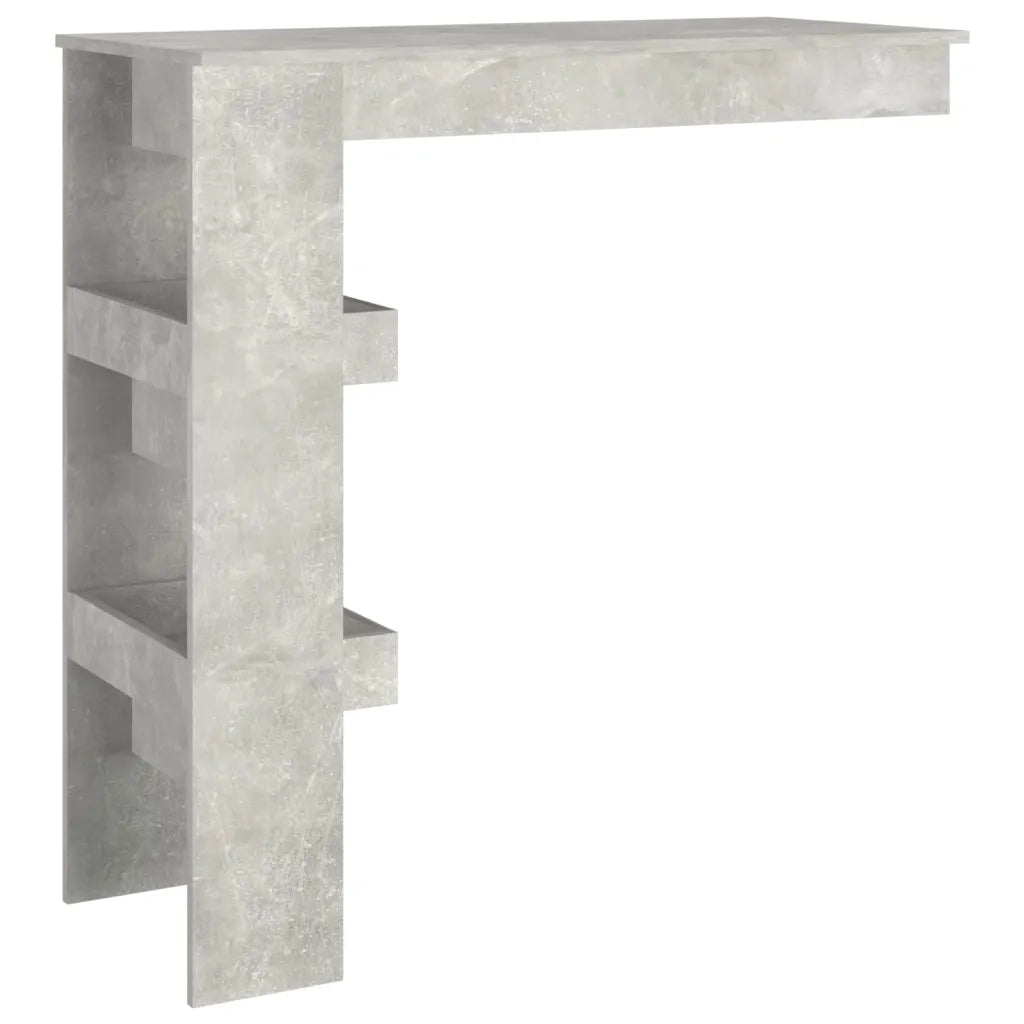 Bancone da Muro Grigio Cemento 102x45x103,5 cm Legno Compensato cod mxl 10031