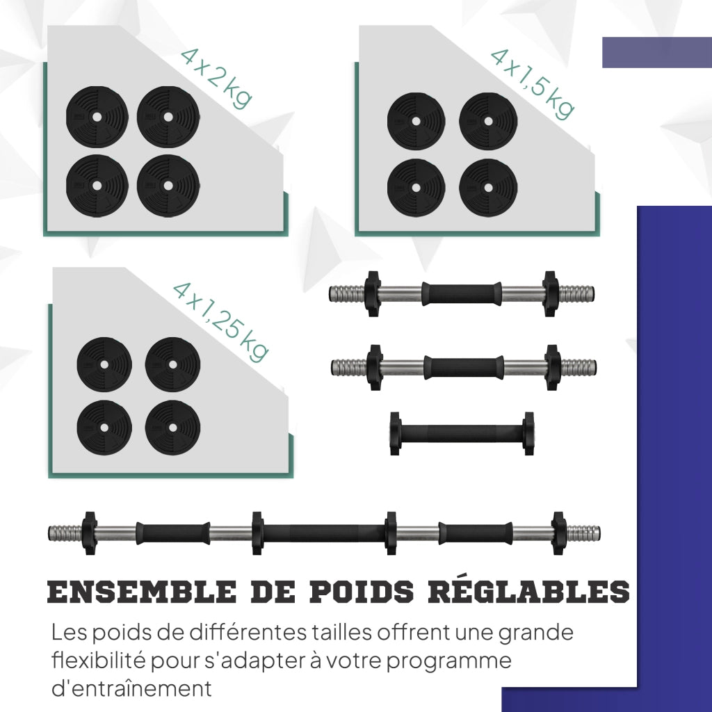 Manubri Regolabili 2 in 1 ¨C zephmum ¨C 20 kg con Barre