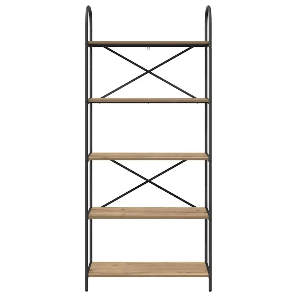 Libreria-Scaffale per Libri-Mobile di Stoccaggio Rovere artigianale 80 x 30 x 183 cm Legno multistrato 101807