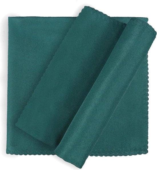 Set di 20 tovaglioli in poliestere con bordo 48x48CM per ristoranti, hotel, eventi, matrimoni, verde scuro