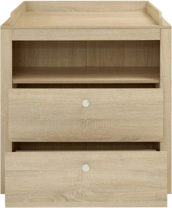 Organizzatore per la camera da bambino - Organizzatore multifunzione per la camera da bambino - Cambia pannolino neutro con spazio di riposo - Beige - 96x102x69 cm