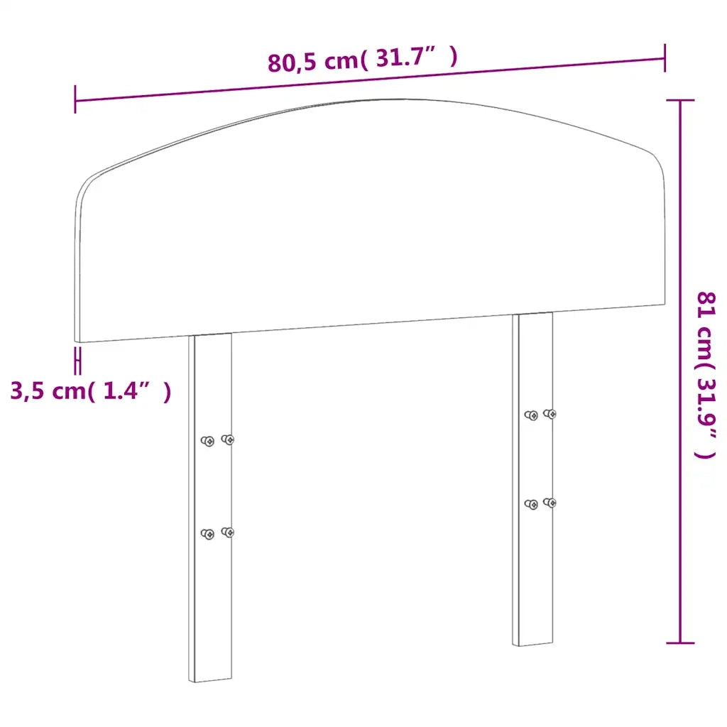 Testiera-Testata 75 cm in Legno Massello di Pino