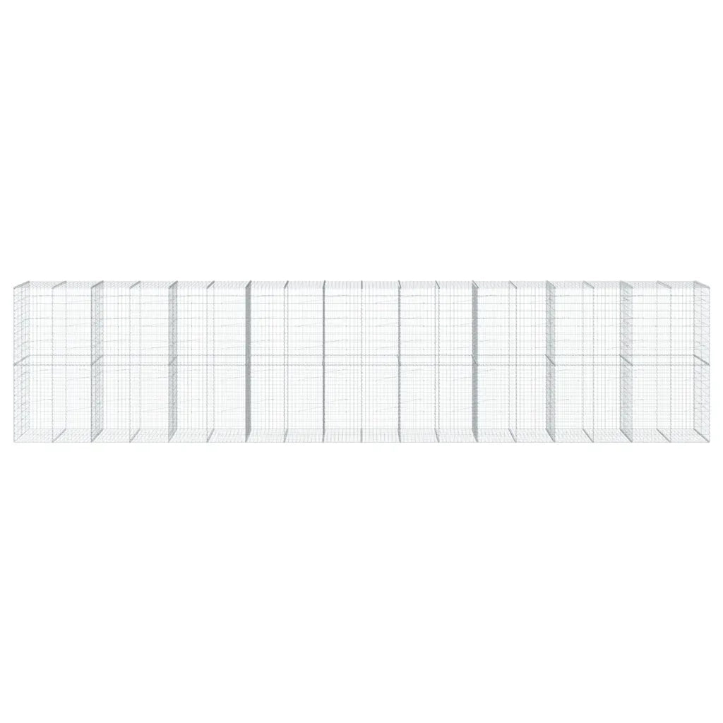 Cesto Gabbione con Copertura 900x100x200 cm in Ferro Zincato