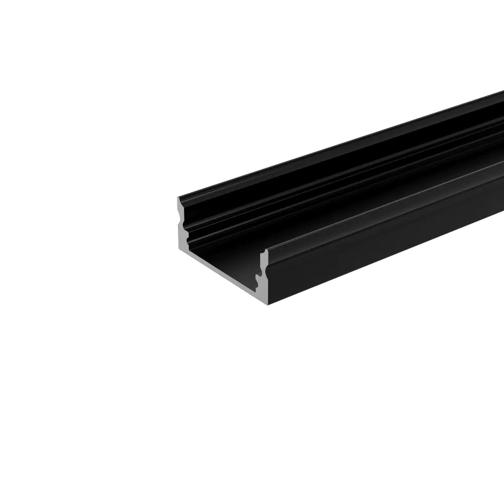 Profilo slim in alluminio nero 2mt per striscia led