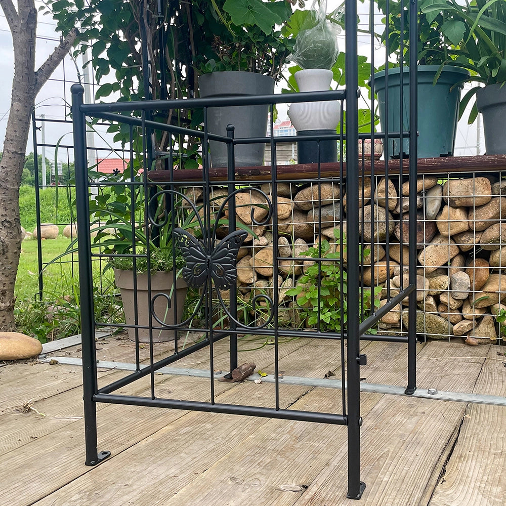 Arche per giardino in metallo - Xylo - 7.15ft nero per piante rampanti/matrimonio/prato