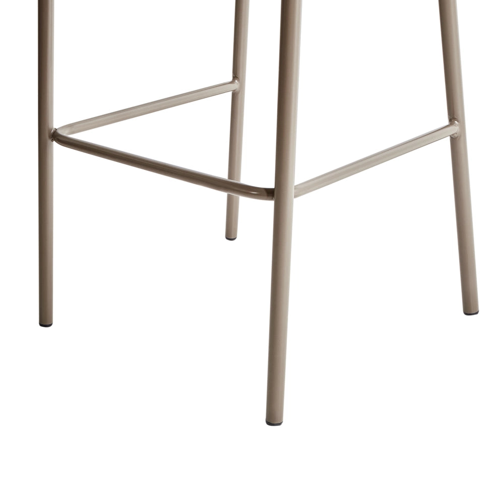 Set di 2 sedie da bar moderne in bouclé marrone Schienale curvo Gambe nere Sala da pranzo moderna Cucina