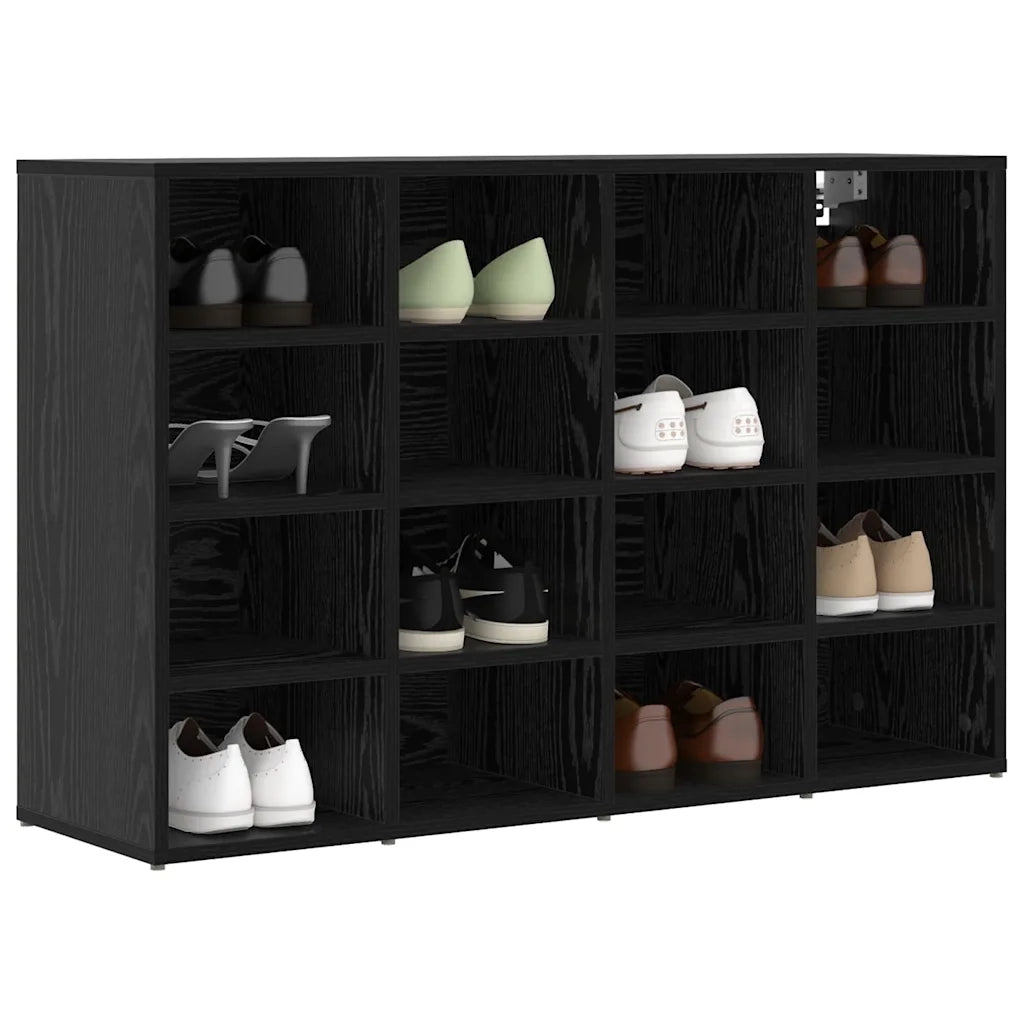 Mobile per scarpe con lo scaffale Rovere Nero 103 x 30 x 67 cm 875220