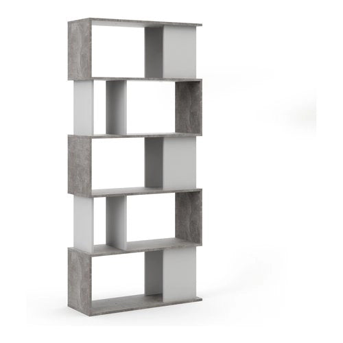 Libreria tvilum 71735pgx49 maze oxid beton e white