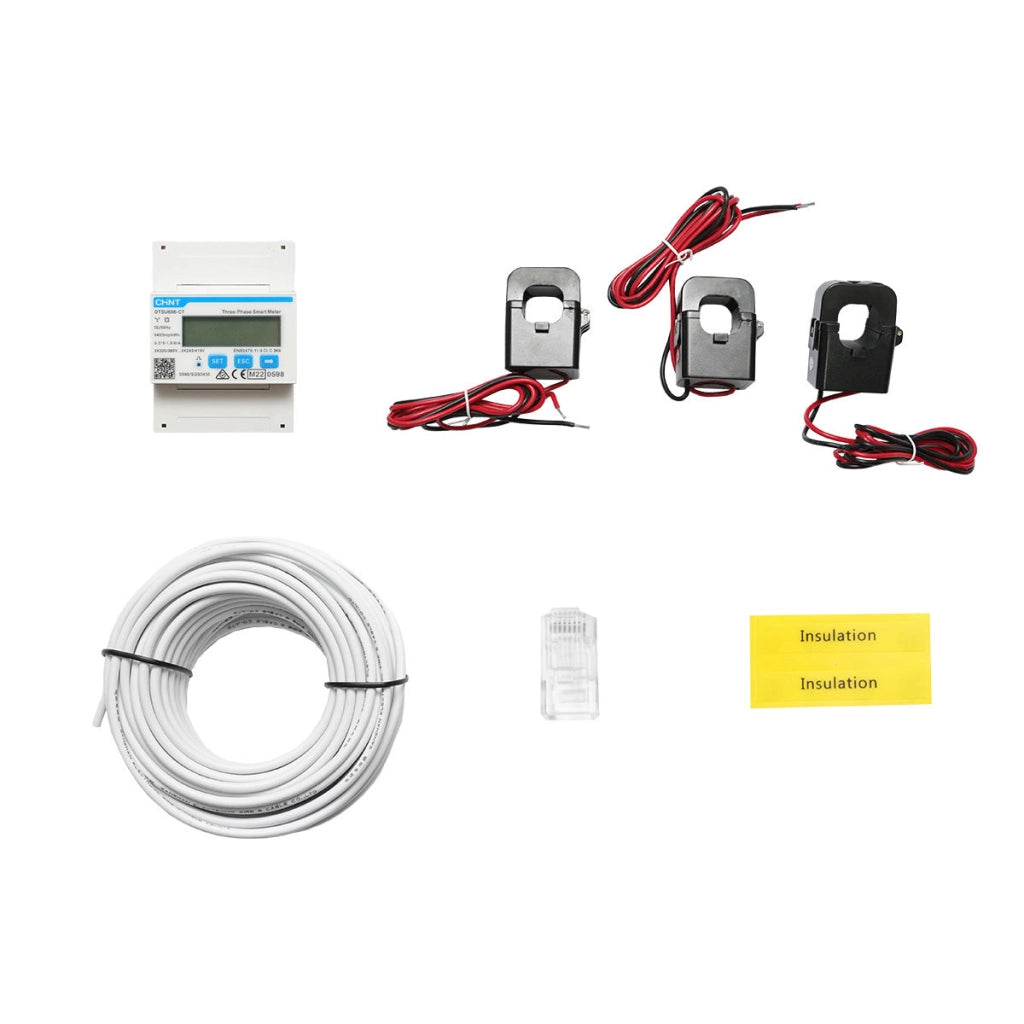 Contatore intelligente Solax DTSU666-CT con trasformatore di corrente Split Core 3x200A/5A per inverter Chint trifase