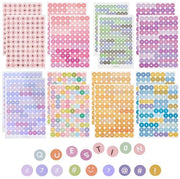 Alfabeti Stickers Colorati - Stickers Autoadesivi - 32 Fogli - Decorazione Scrapbooking - Numeri e Lettere - Arti Creative DIY