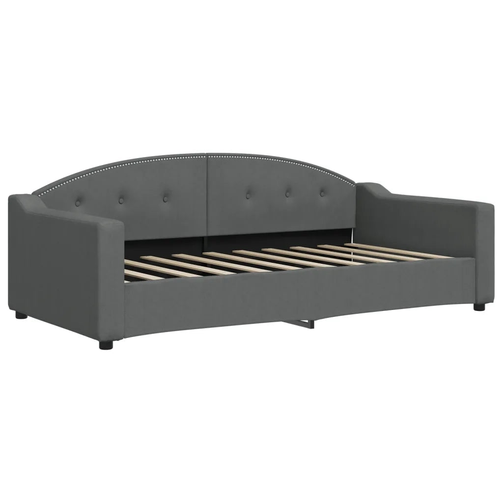 Divano letto | Sof¨¤ letto | Letto singolo con Materasso Grigio Scuro 90x190 cm in Tessuto